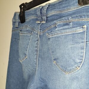 YMI Women's Blue Jeans WIDE LEG JEANS